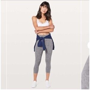 Lululemon Wunder Under Crop Leggings (Hi- Rise) * 21 Washed Luna Size 12